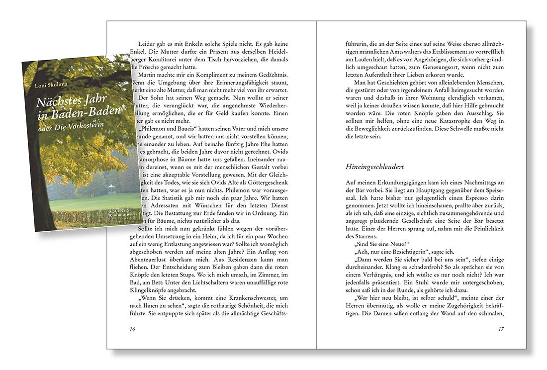 Seiten 16 und 17 mit kleinem Bild des Covers auf der linken Seite