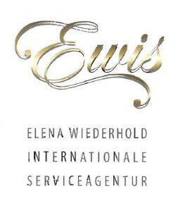 Ewis - Geschwungener, gold unterlegter Schriftzug